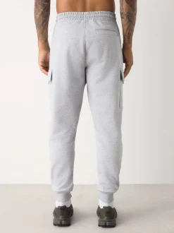 Next Slim Fit Slim Fit Brushback Heavyweight Cargo Joggers Grey Marl Outlet
