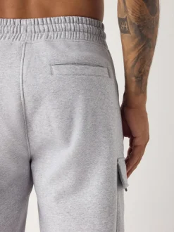 Next Slim Fit Slim Fit Brushback Heavyweight Cargo Joggers Grey Marl Outlet