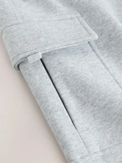 Next Slim Fit Slim Fit Brushback Heavyweight Cargo Joggers Grey Marl Outlet