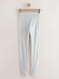 Next Thermal Maximum Warmth Cosy Pointelle Leggings Grey Marl Sale