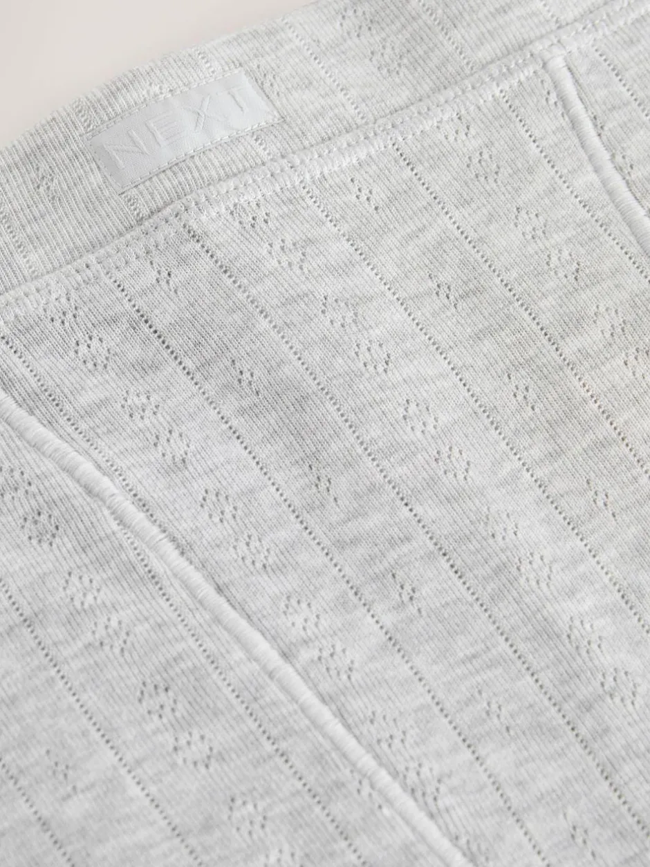 Next Thermal Maximum Warmth Cosy Pointelle Leggings Grey Marl Sale
