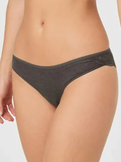 Next Grey Marl/Pink/Plum Bikini Cotton Lace Knickers 4 Pack Sale