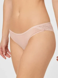 Next Grey Marl/Pink/Plum Bikini Cotton Lace Knickers 4 Pack Sale