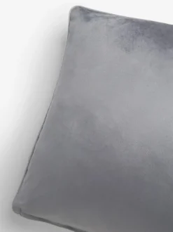 Next Grey Matte Velvet Contrast Pipe 50 x 50cm Cushion Clearance