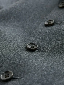 Next Merino Wool Blend Suit Waistcoat Grey Sale