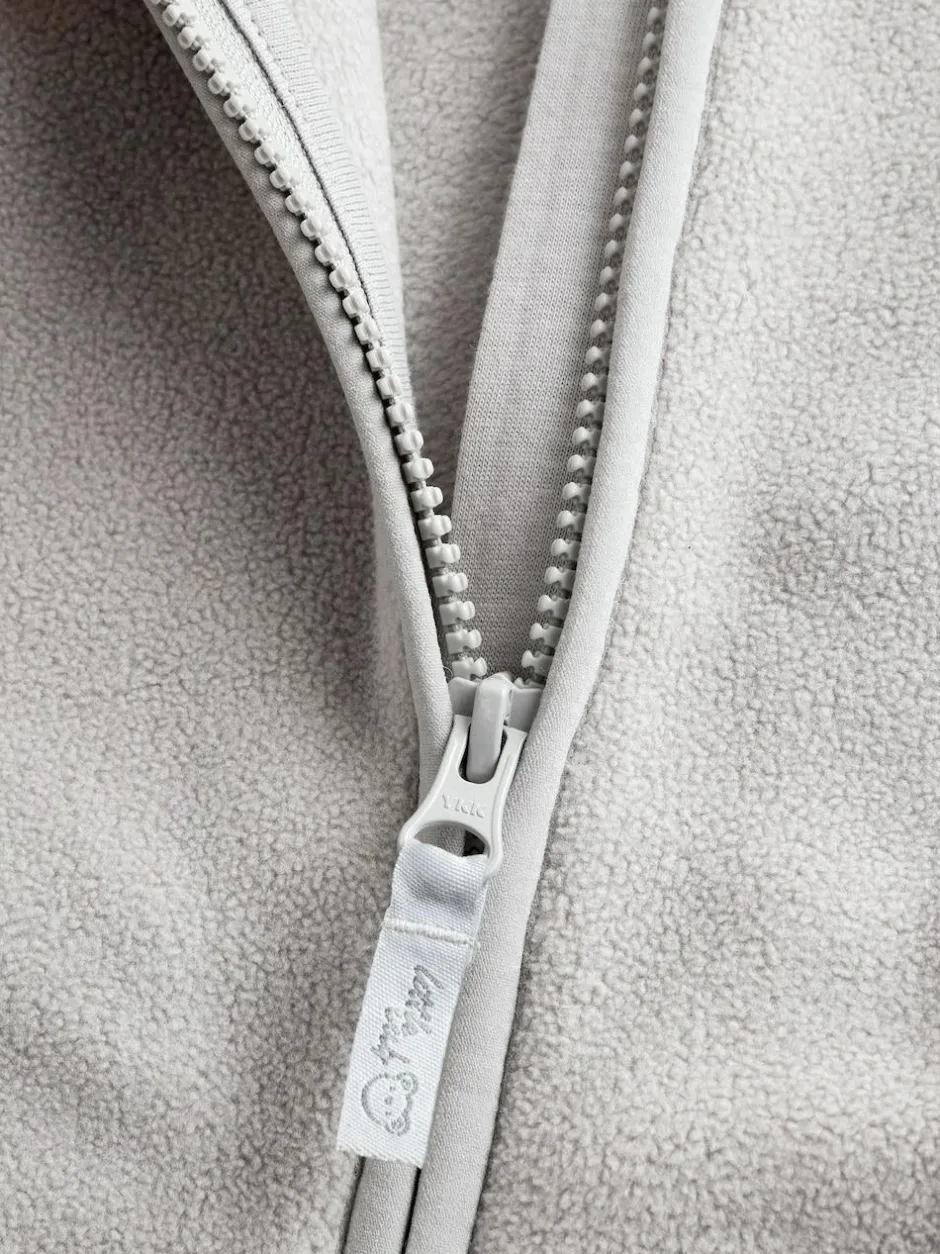 Next Micro Fleece Baby Zip Jacket (0mths-2yrs) Grey New