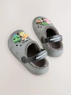 Next Minecraft Warm Lined Slipper Clogs Grey Best