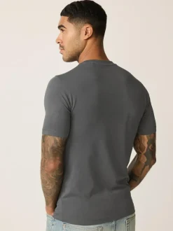 Next Muscle Fit Essential Crew Neck T-Shirt Grey Online