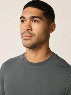 Next Muscle Fit Essential Crew Neck T-Shirt Grey Online