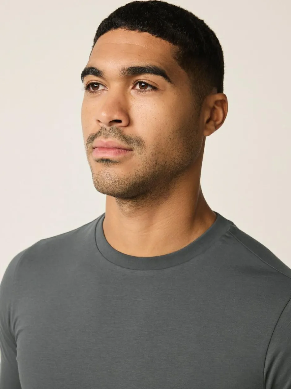 Next Muscle Fit Essential Crew Neck T-Shirt Grey Online