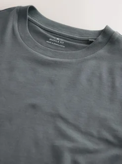 Next Muscle Fit Essential Crew Neck T-Shirt Grey Online