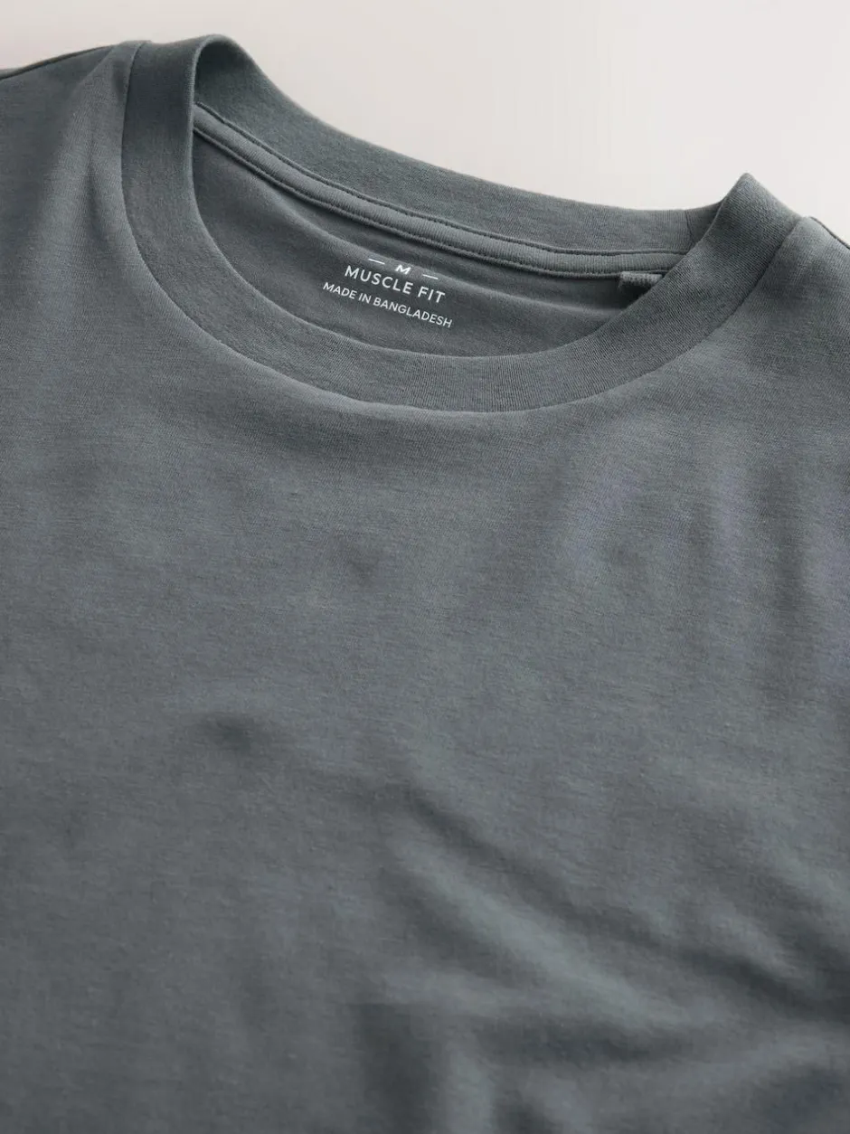 Next Muscle Fit Essential Crew Neck T-Shirt Grey Online