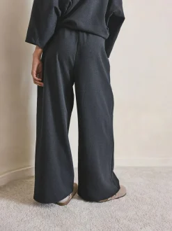 Next N.Premium Wide Leg Joggers Grey Clearance