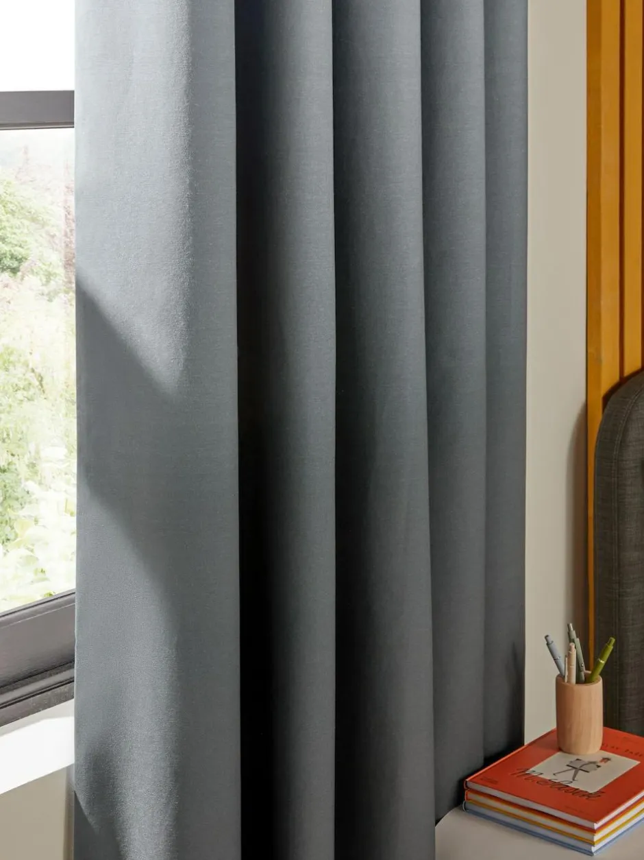 Next Eyelet Blackout Curtains Grey Ombre Outlet