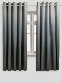 Next Eyelet Blackout Curtains Grey Ombre Outlet