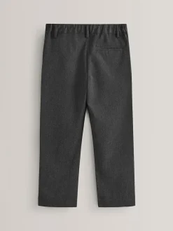 Next Plus Waist Straight Leg School Trousers (3-17yrs) Grey Outlet