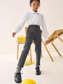 Next Pull-On Waist Plain Front School Trousers (3-17yrs) Grey