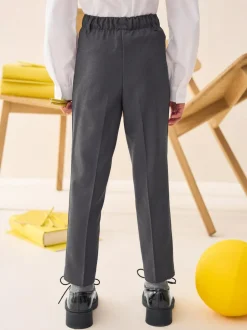 Next Pull-On Waist Plain Front School Trousers (3-17yrs) Grey