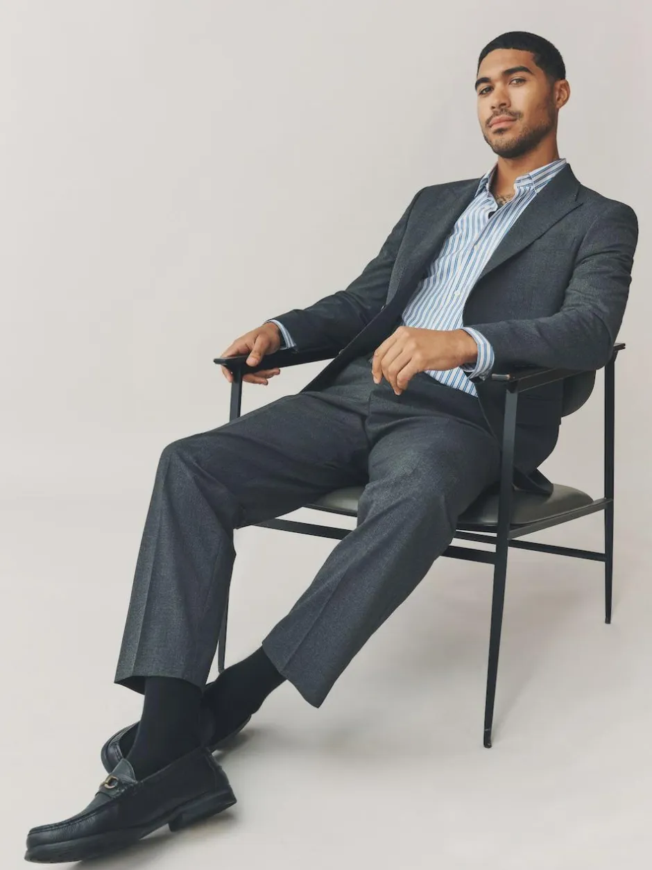Next Grey Regular Fit Texture Motionflex Stretch Suit Jacket Best