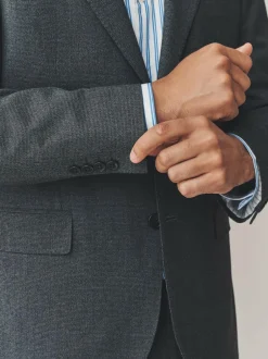 Next Grey Regular Fit Texture Motionflex Stretch Suit Jacket Best