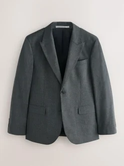 Next Grey Regular Fit Texture Motionflex Stretch Suit Jacket Best