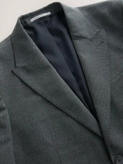Next Grey Regular Fit Texture Motionflex Stretch Suit Jacket Best