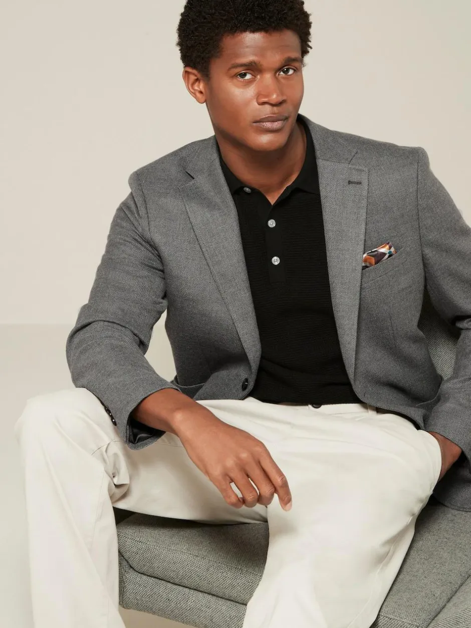 Next Regular Fit Textured Smart Blazer Grey