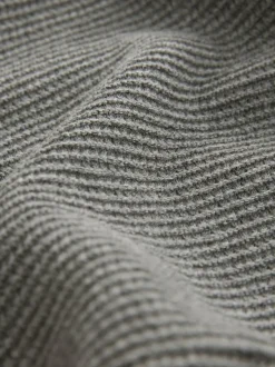 Next Regular Fit Textured Oxford Mock Shirt Jumper Grey Discount