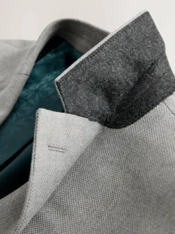 Next Grey Regular Fit Textured Suit Jacket Discount