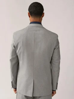 Next Grey Regular Fit Textured Suit Jacket Discount