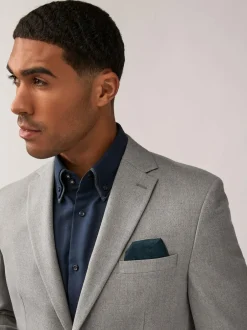 Next Grey Regular Fit Textured Suit Jacket Discount