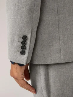 Next Grey Regular Fit Textured Suit Jacket Discount