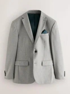 Next Grey Regular Fit Textured Suit Jacket Discount