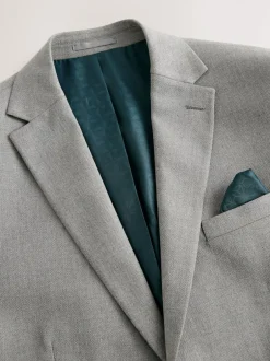 Next Grey Regular Fit Textured Suit Jacket Discount