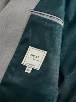 Next Grey Regular Fit Textured Suit Jacket Discount