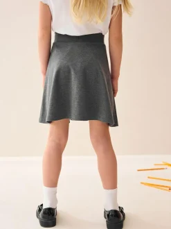 Next Regular Length Pull-On Jersey Stretch School Skater Skirt (3-17yrs) Grey Best