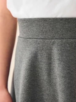 Next Regular Length Pull-On Jersey Stretch School Skater Skirt (3-17yrs) Grey Best