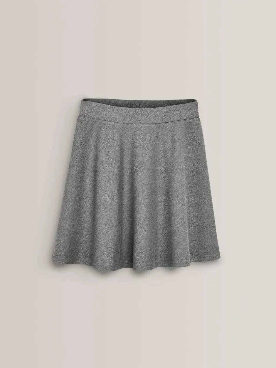Next Regular Length Pull-On Jersey Stretch School Skater Skirt (3-17yrs) Grey Best