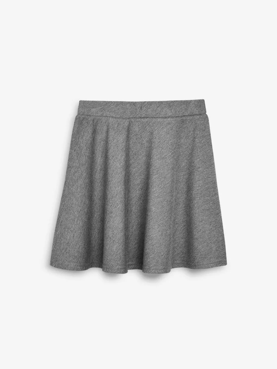 Next Regular Length Pull-On Jersey Stretch School Skater Skirt (3-17yrs) Grey Best