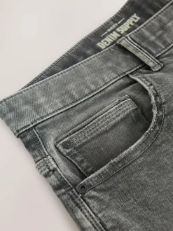 Next Regular Tapered Fit Authentic Stretch Denim Jeans Grey Clearance