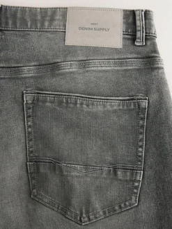 Next Regular Tapered Fit Authentic Stretch Denim Jeans Grey Clearance