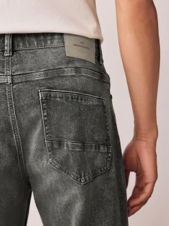 Next Regular Tapered Fit Authentic Stretch Denim Jeans Grey Clearance