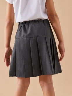 Next Grey Regular Waist 2 Pack Pleated School Skirts (3-16yrs) Sale