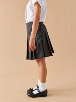 Next Grey Regular Waist 2 Pack Pleated School Skirts (3-16yrs) Sale