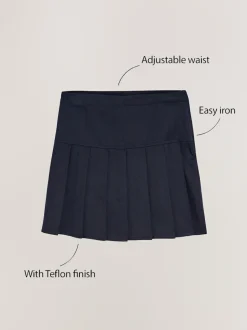 Next Grey Regular Waist 2 Pack Pleated School Skirts (3-16yrs) Sale