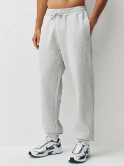 Next Relaxed Fit Slim Fit Brushback Heavyweight Joggers Grey