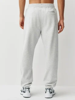 Next Relaxed Fit Slim Fit Brushback Heavyweight Joggers Grey