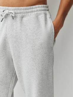 Next Relaxed Fit Slim Fit Brushback Heavyweight Joggers Grey