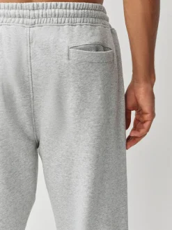 Next Relaxed Fit Slim Fit Brushback Heavyweight Joggers Grey