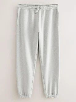 Next Relaxed Fit Slim Fit Brushback Heavyweight Joggers Grey